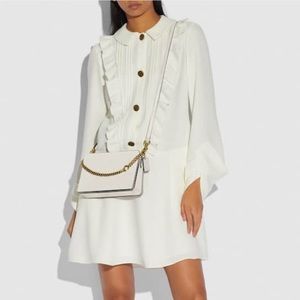 Coach Signature Chain Crossbody Bag COLOR: Brass/Chalk